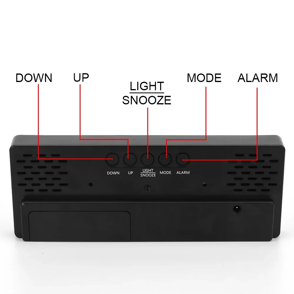 NovaClock - Réveil numérique avec affichage LED de l'heure et de la température pour la chambre