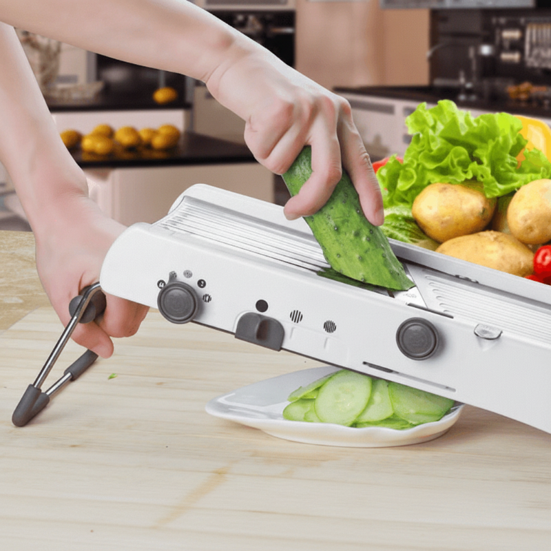 KITCHENWISE - Trancheuse Mandoline en Acier Inoxydable 18-en-1