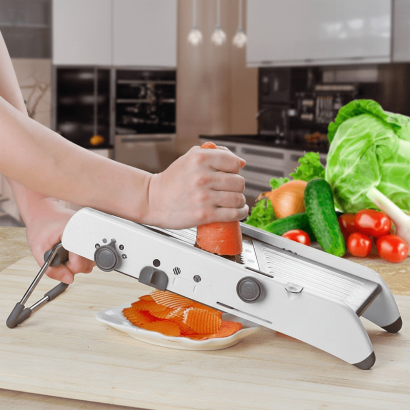KITCHENWISE - Trancheuse Mandoline en Acier Inoxydable 18-en-1