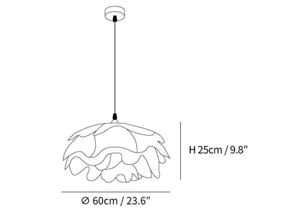 Lampe Pendante en Forme de Fleur