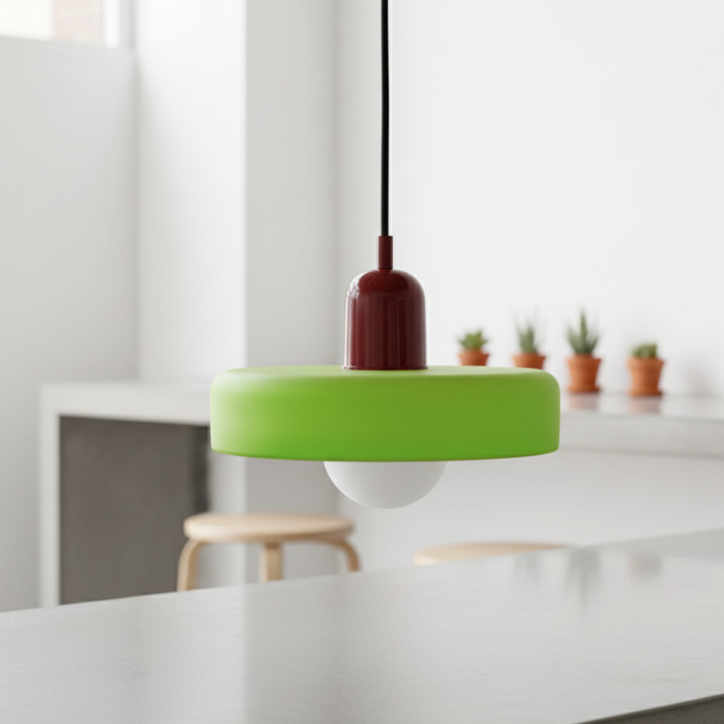 Luminaire en Verre Inspiré du Bauhaus – Éclairage Suspendu Moderne pour Cuisine