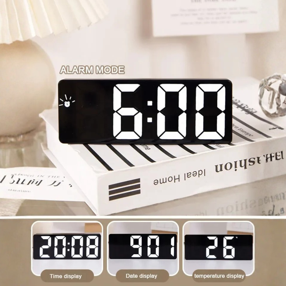 NovaClock - Réveil numérique avec affichage LED de l'heure et de la température pour la chambre