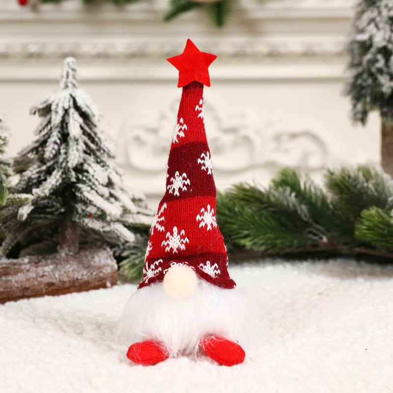 Lutin de Noël avec lumière LED | Figurine décorative faite à la main | Design nordique