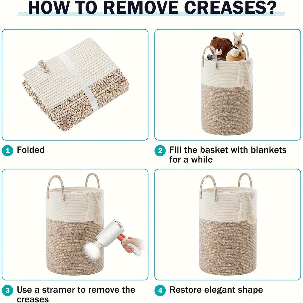 Panier à Linge Élégant Bicolore - Espace pour Plus, Pratique et Durable