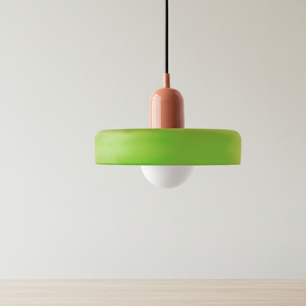 Luminaire en Verre Inspiré du Bauhaus – Éclairage Suspendu Moderne pour Cuisine