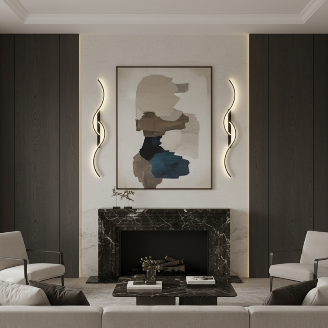 Applique Murale LED Élégante - Appliques Murales Modernes en Aluminium pour Intérieurs Stylés