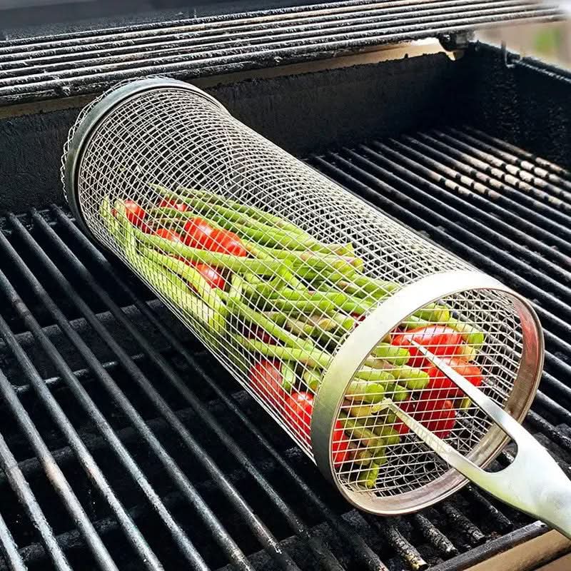 Panier de grill rotatif pour une cuisson uniforme sans effort