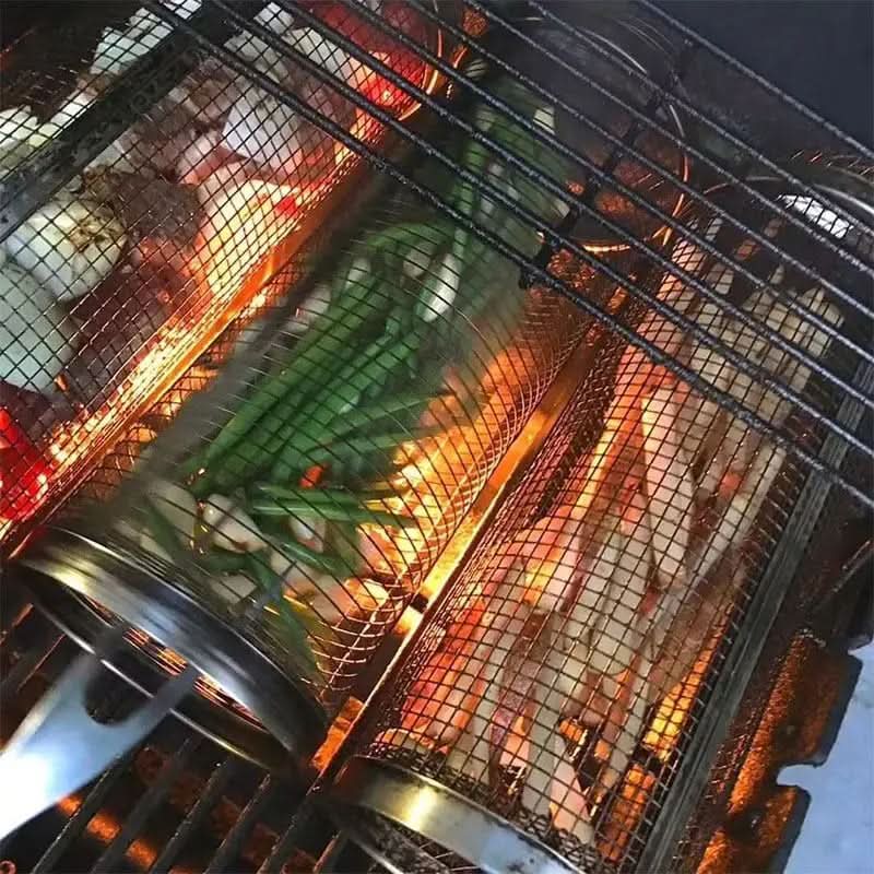Panier de grill rotatif pour une cuisson uniforme sans effort