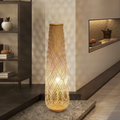Yorumi | Lampe de sol en bambou japonais traditionnel avec lumière douce pour le salon