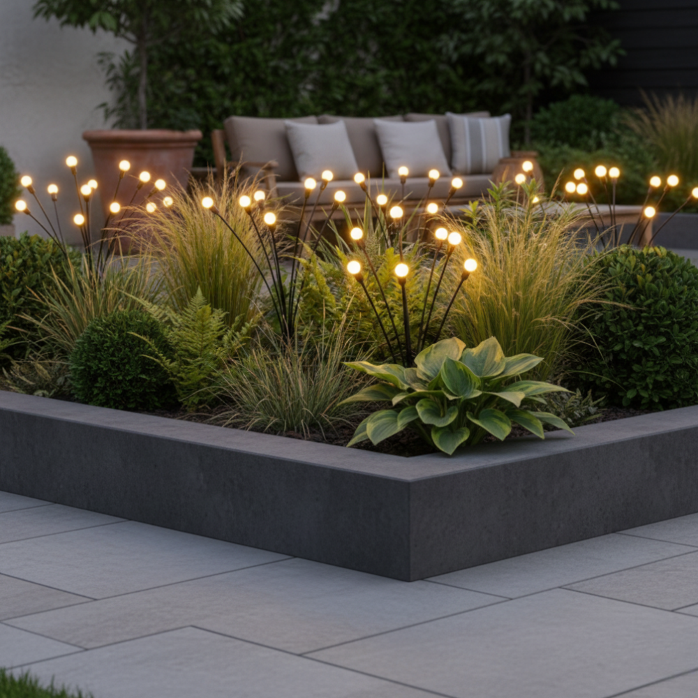 Luminaires de Jardin Solaires Élégants | Éclairage Extérieur Étanche avec 120 Lumens pour Jardins ou Terrasses Éblouissants