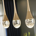 Suspension en verre avec lumière chaude - Vetra