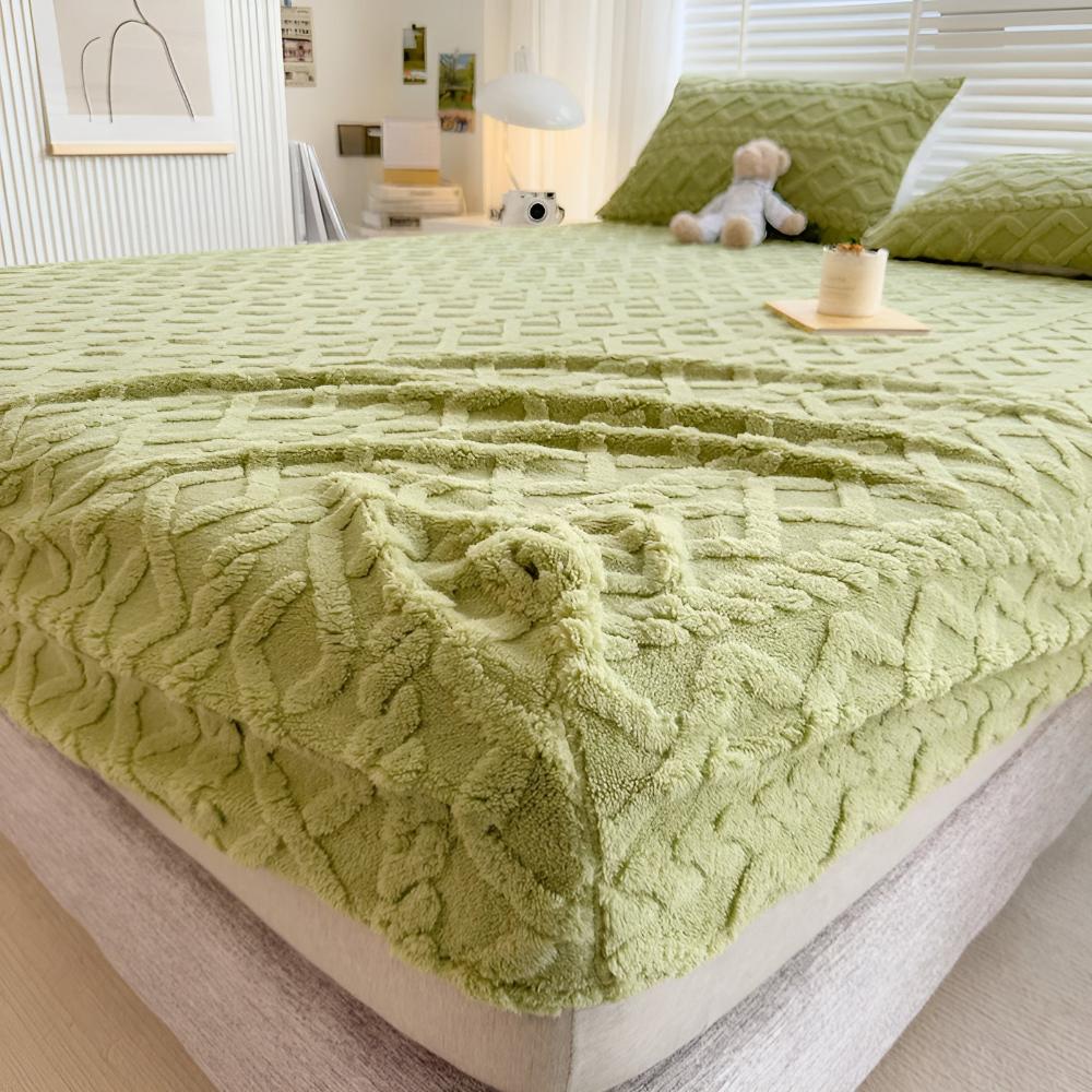 Ensemble de Draps en Velours Sherpa Premium