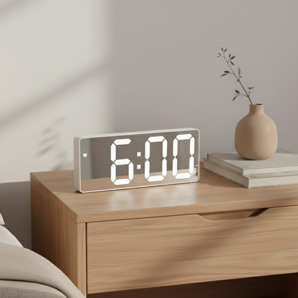 NovaClock - Réveil numérique avec affichage LED de l'heure et de la température pour la chambre
