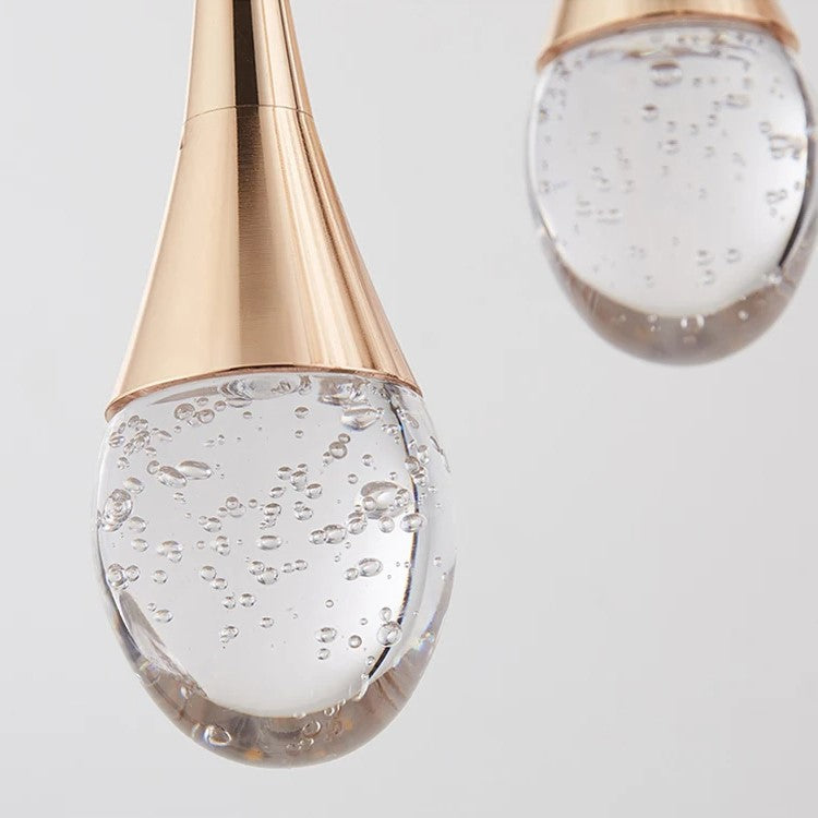 Suspension en verre avec lumière chaude - Vetra