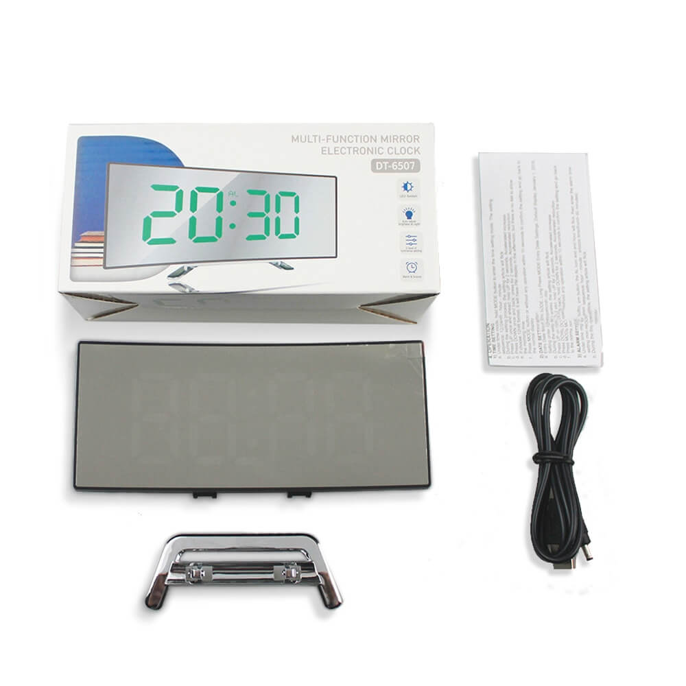 Horloge Numérique LED Courbée au Design Moderne - LumiCurve
