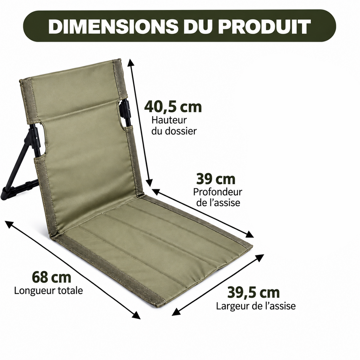 TREKASE Chaise de camping pliante | Ultra légère et résistante aux intempéries | Cadre en aluminium | Rembourrée pour un confort supplémentaire | Montage rapide