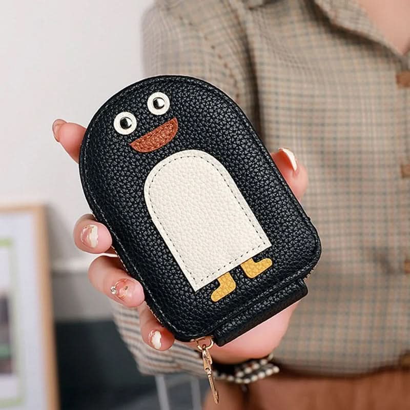 Porte-cartes - motif pingouin compact et durable