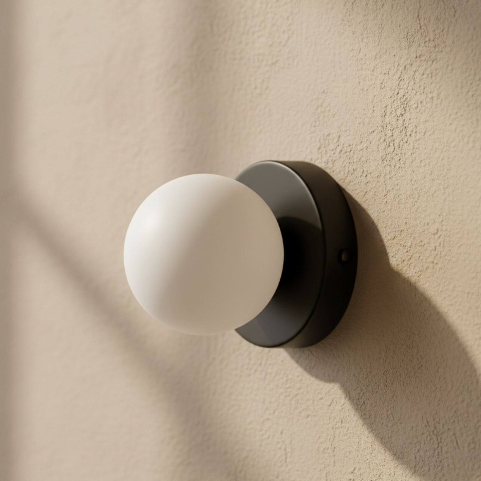 Applique Murale et Plafonnier Minimaliste Nordique - Sphère en Verre Opale pour Décor Moderne