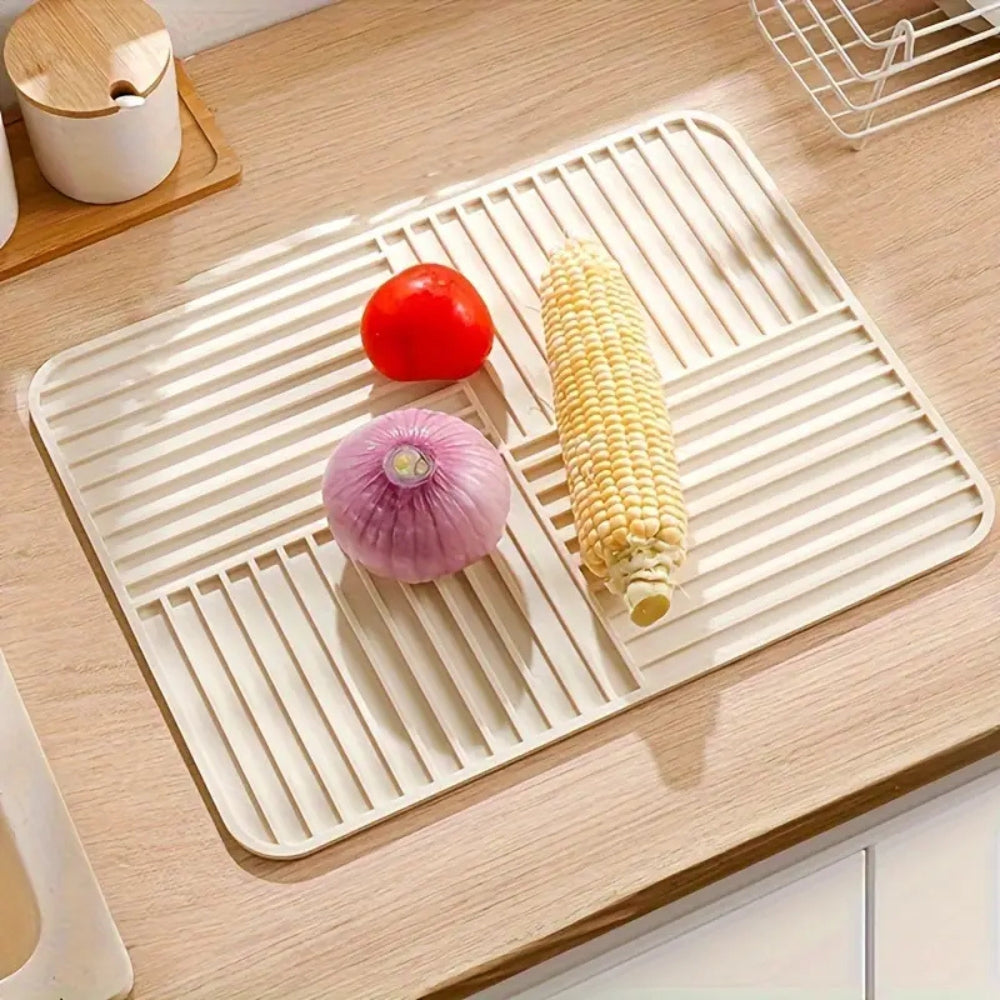 Tapis de Séchage Multi-Usage Pliable à Rainures