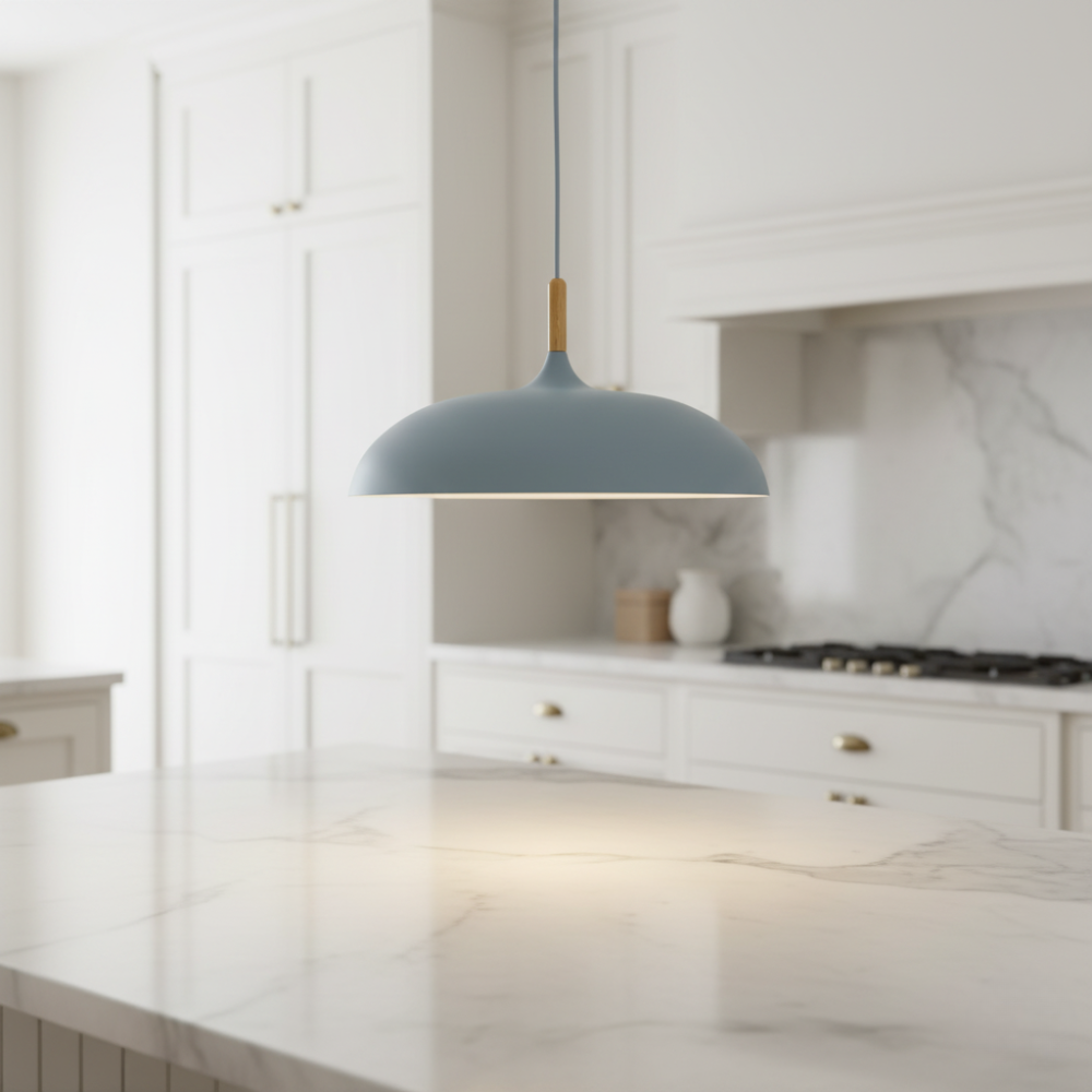 Lustre Haft - Éclairage de Cuisine Scandinave avec Bois et Fer