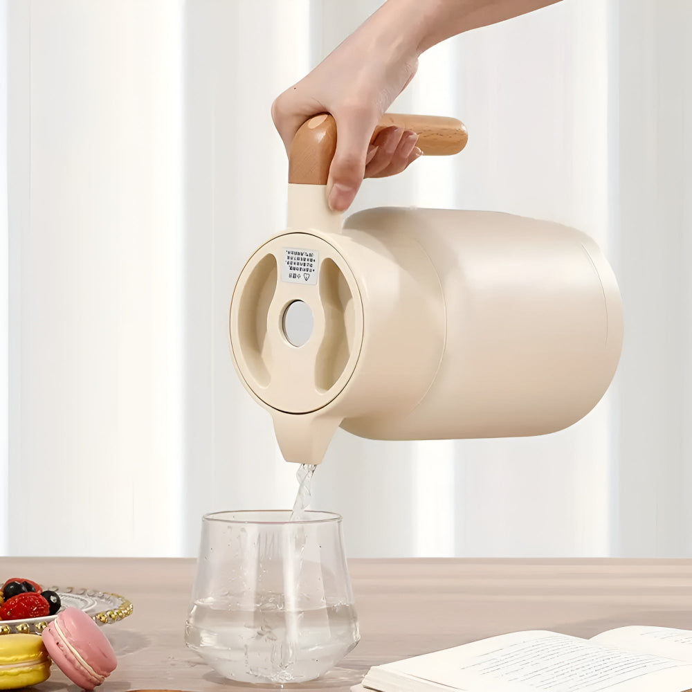 Carafe Thermique Classique avec Poignée en Bois