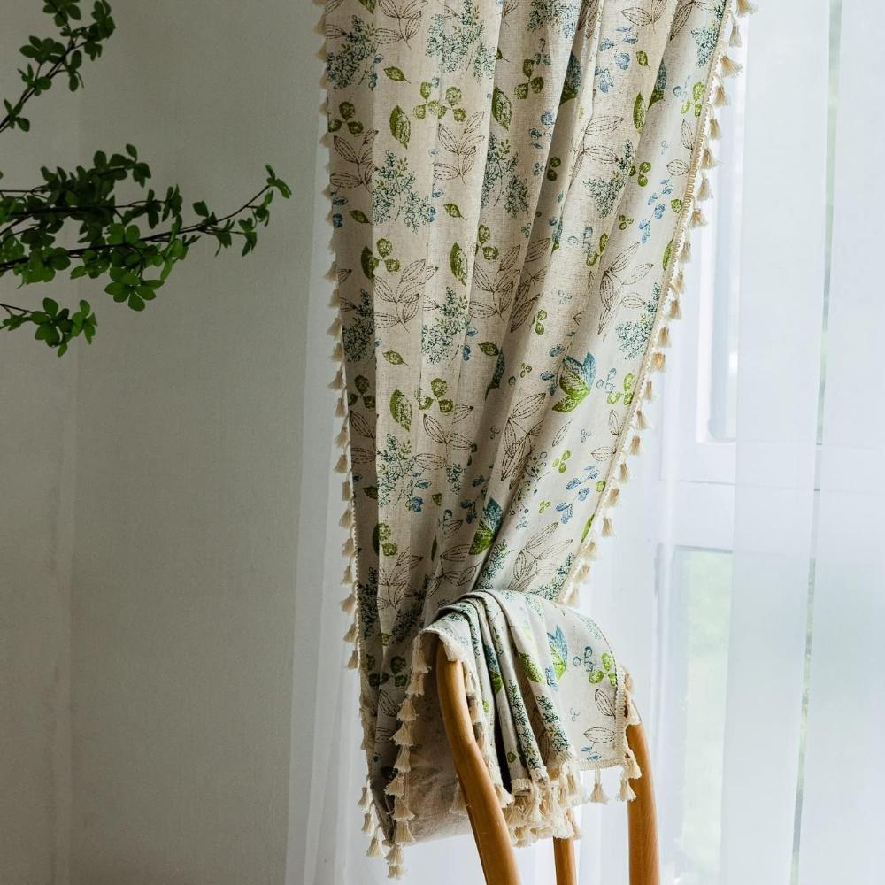 Rideaux en Voile de Fleurs Sauvages