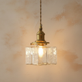 Collection Savoy | Suspension en Verre avec Finition Texturée, Style Vintage pour Éclairage de Cuisine