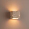 Applique Murale Minimaliste en Travertin Naturel - Éclairage Intérieur/Extérieur Haut et Bas