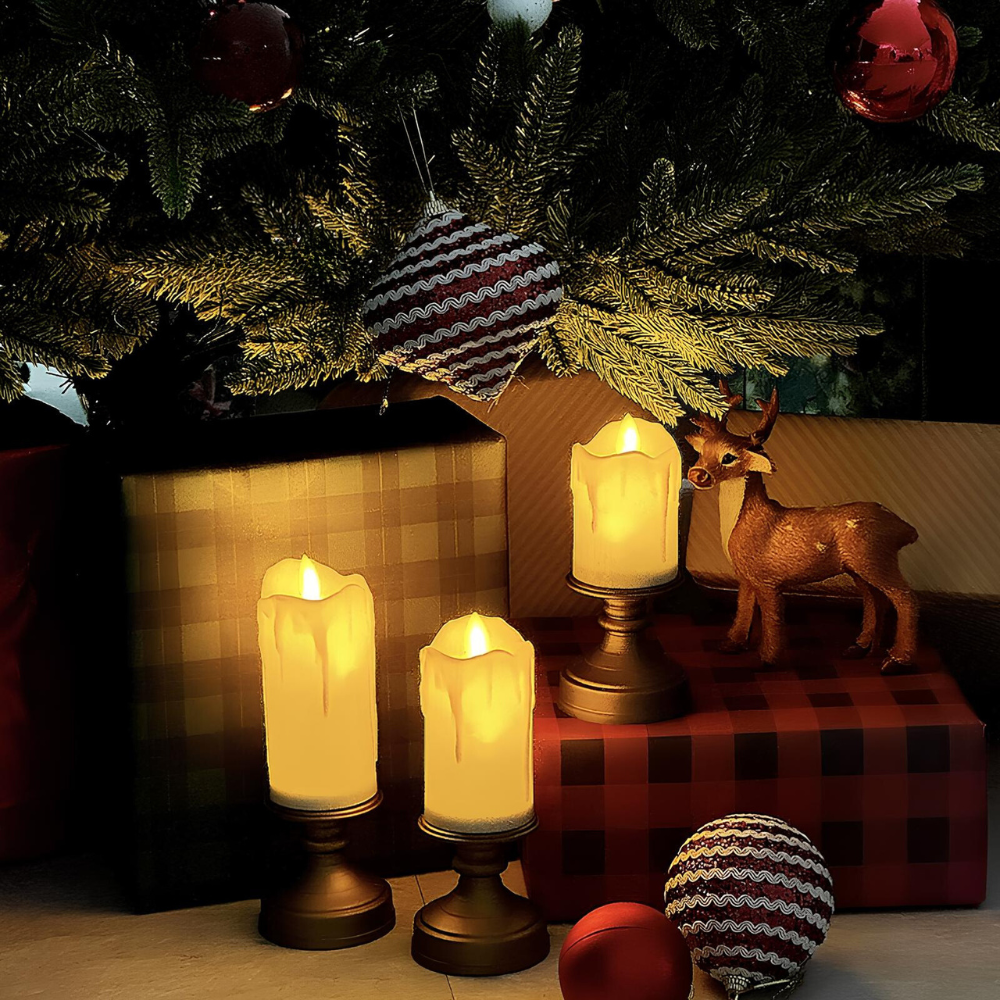 Bougies LED sans flamme avec éclairage chaud – décoration d'ambiance et sécurisée