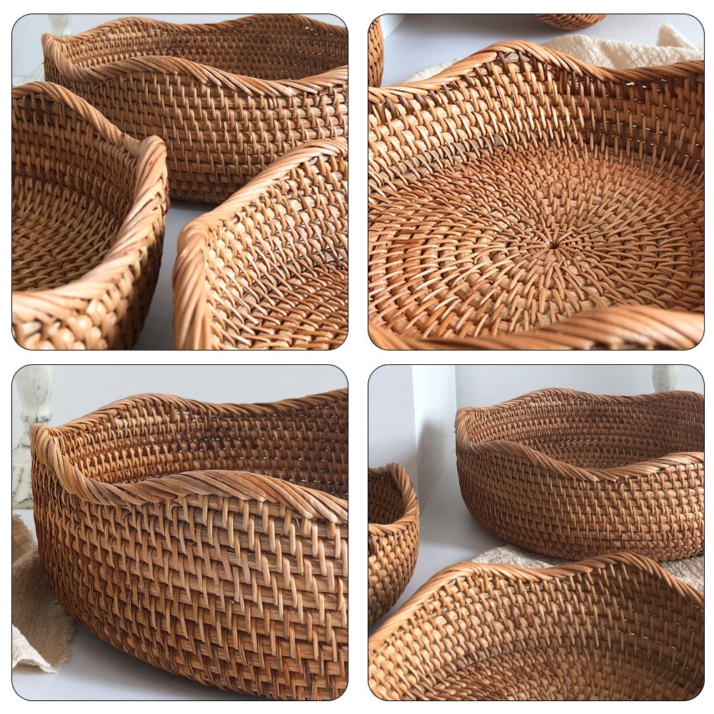 Panier en Rotin Tissé à la Main Élégant