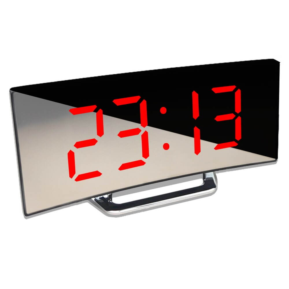 Horloge Numérique LED Courbée au Design Moderne - LumiCurve