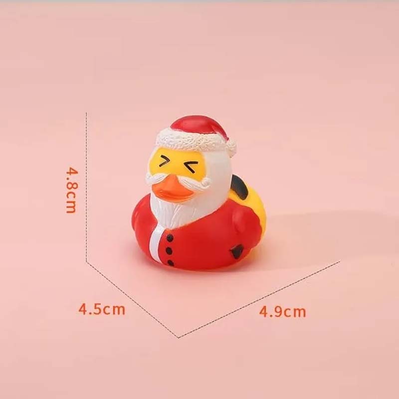 24 Pcs Calendrier de l'Avent Canards en Caoutchouc de Noël