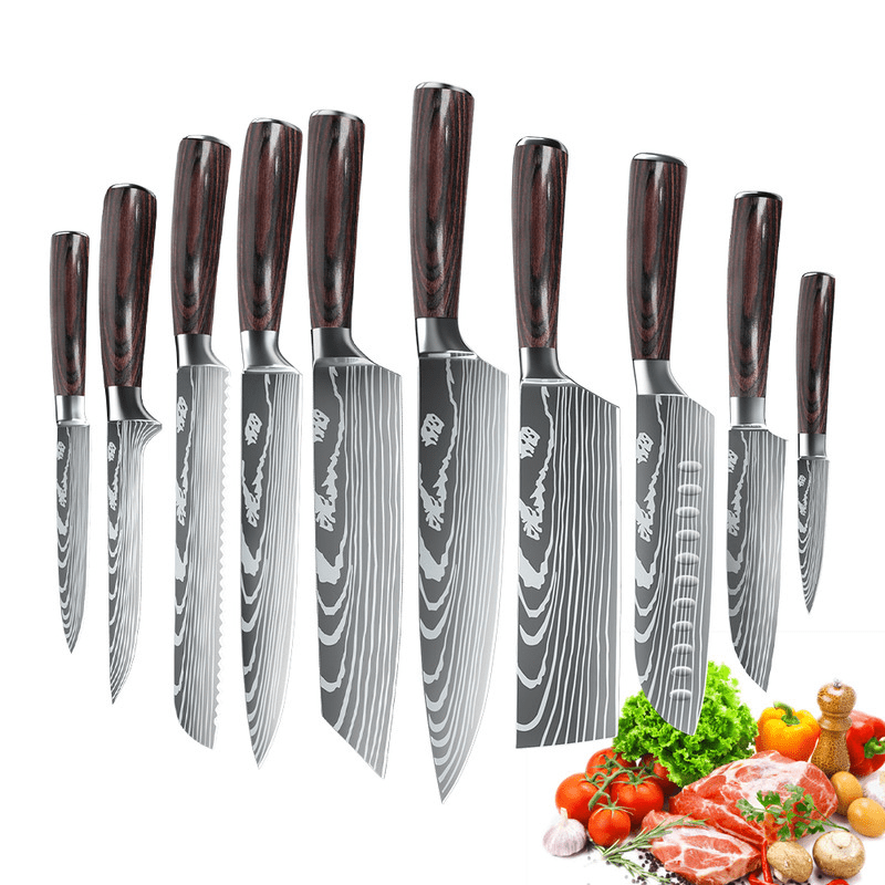 Ensemble de couteaux de chef, qualité professionnelle et design élégant