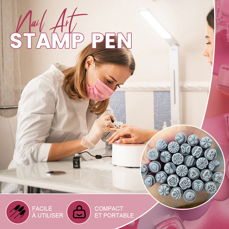 Tampon à Ongles - Stylo Tampon Simple pour l'Art des Ongles