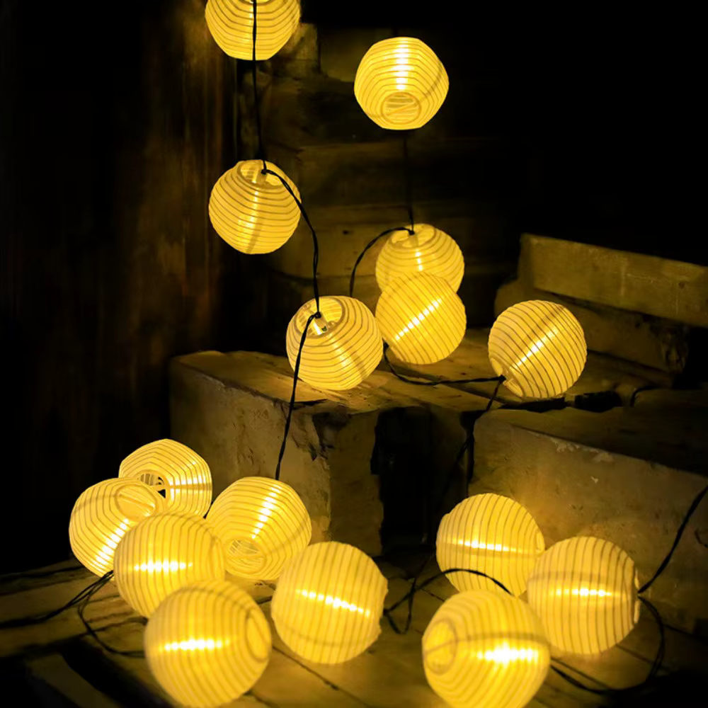 Guirlandes Lumineuses Solaires | Lumières Art Déco Étanches pour Décor Extérieur