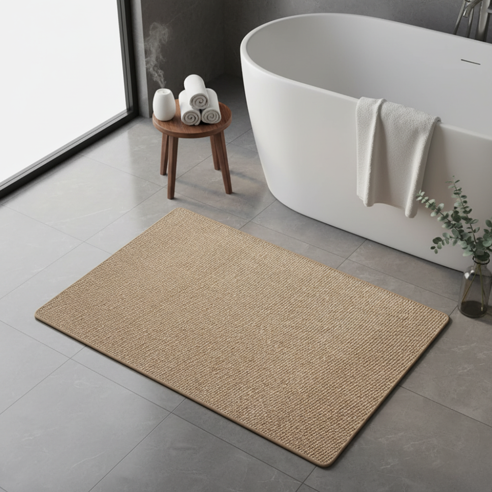 Tapis de Salle de Bain Premium Antidérapant | Tapis de Bain Lavable et Absorbant pour Sols de Salle de Bain