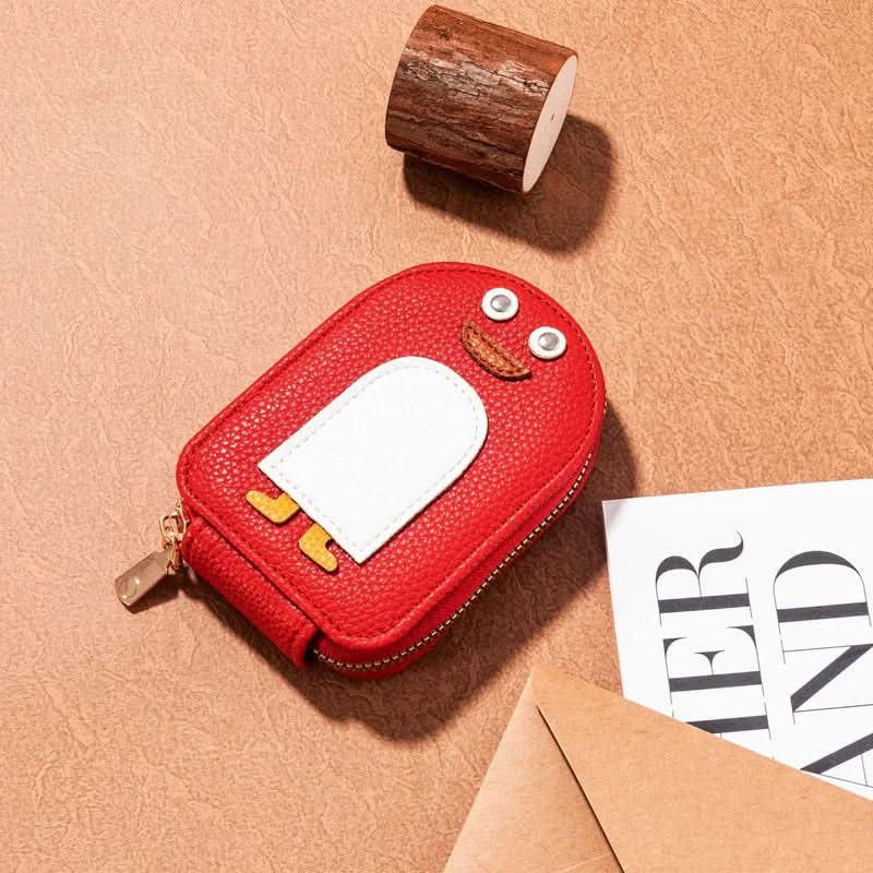 Porte-cartes - motif pingouin compact et durable