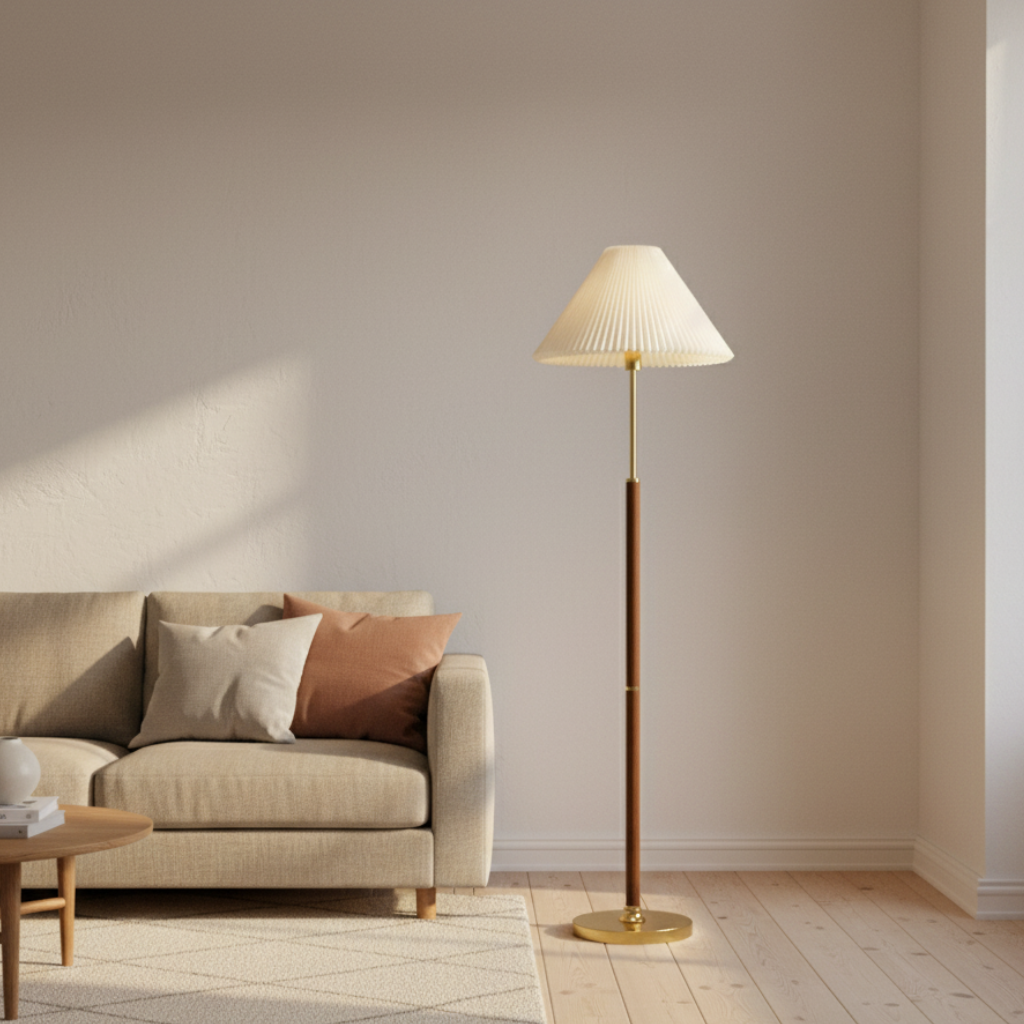 LunaraGlow | Élégante lampe sur pied en papier de riz moderne pour le salon