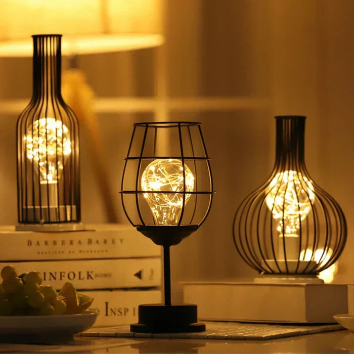 Lampe de Table en Métal avec Éclairage LED