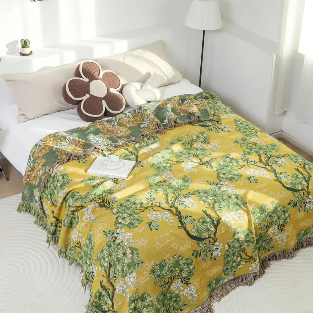 Couverture en Coton Arbres de Mûrier Luxuriante