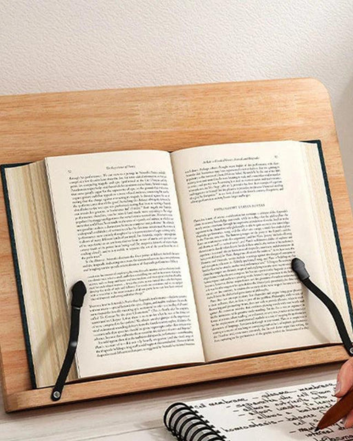 Support de livre et de tablette en bois réglable