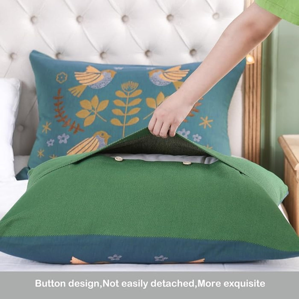 Taies d'oreiller en gaze de coton scandinave (2pcs)