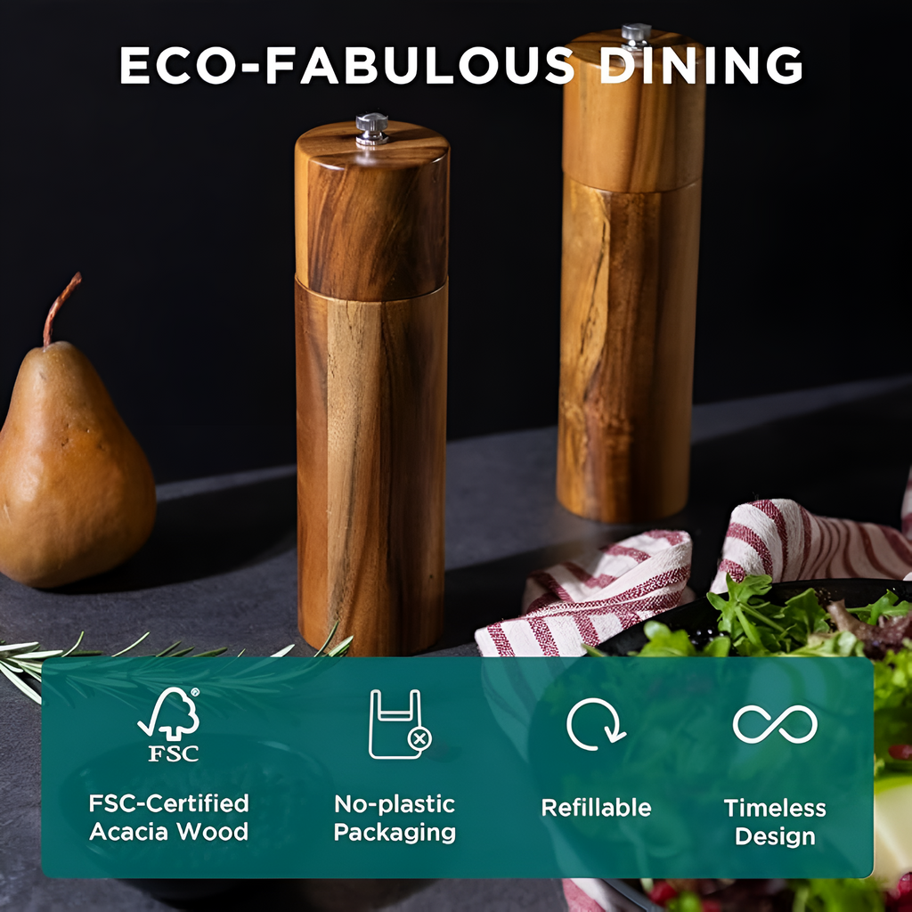 Moulins à épices en bois minimalistes