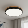 Lumière de plafond encastrée Horizon - Design moderne ultra-fin avec accent en bois