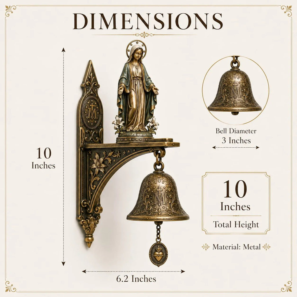 Horloge Murale en Bronze pour Prière et Autel Domestique