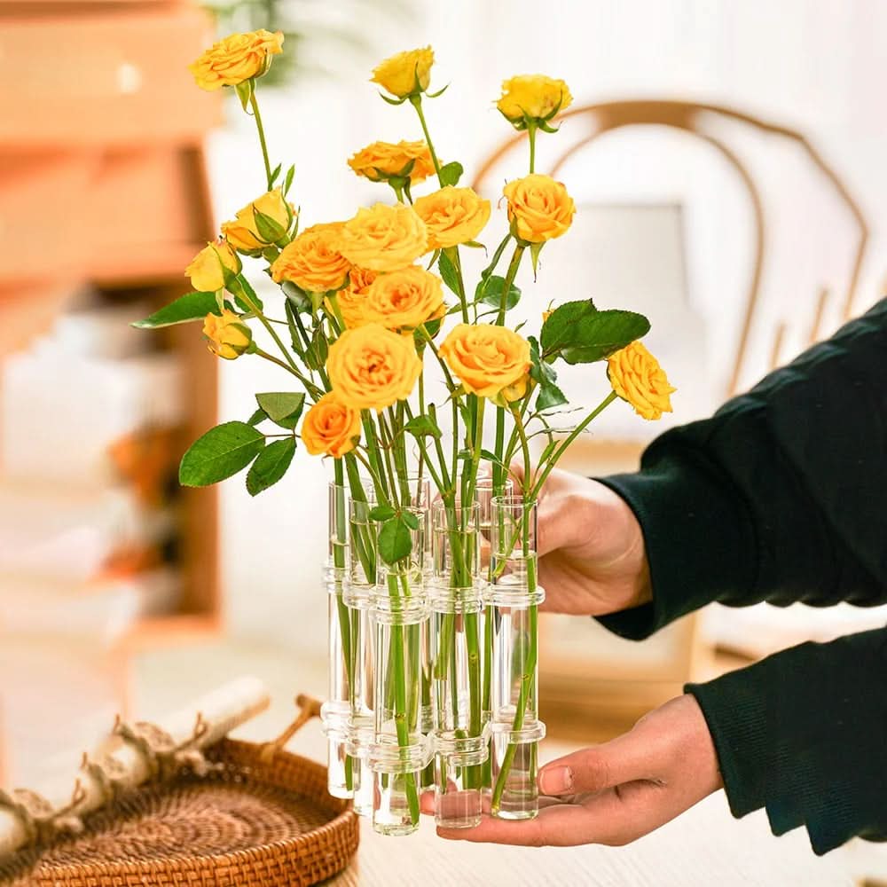 Vase modulaire élégant pour des arrangements floraux créatifs