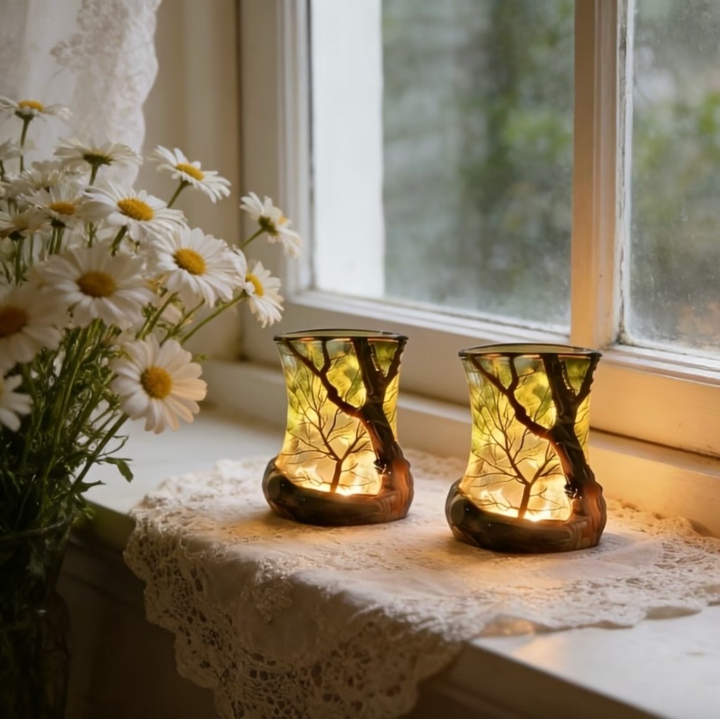WaldLicht™ | Lampe d'ambiance LED avec projection d'ombre d'arbre