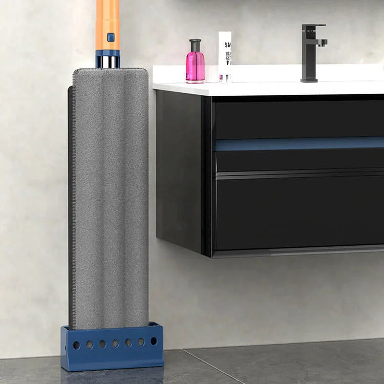 Balai plat auto-nettoyant avec tête rotative à 360° et long manche