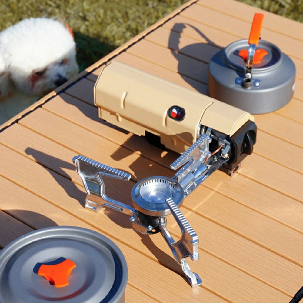FlameFold™ | Réchaud de camping à gaz pliable compact