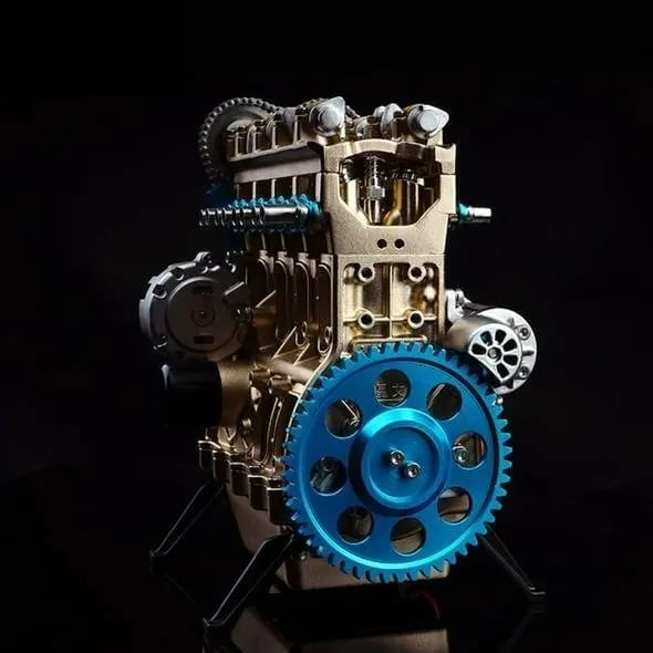 Modèle de moteur automobile | 8 cylindres | Objet de collection en résine massive | Objet d'apprentissage et de décoration